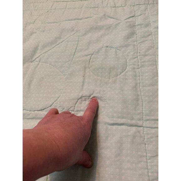 41 x 32 Clown Quilted Baby Blanket Homemade Fabric Panel Design Balloons ABC’s - Picture 11 of 13